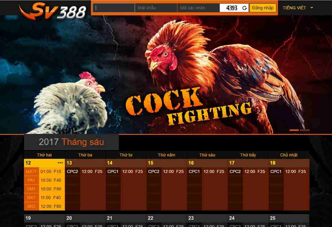 SV388 là một website cá cược đá gà trực tuyến uy tín