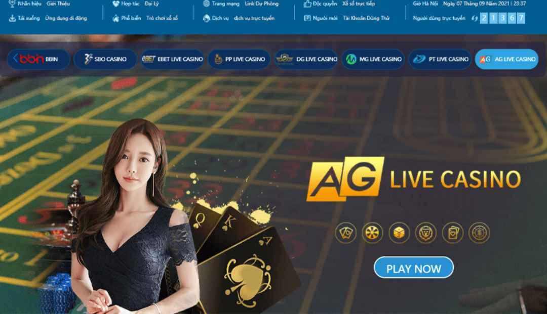AG live với nhiều trò chơi cá cược online đỉnh cao